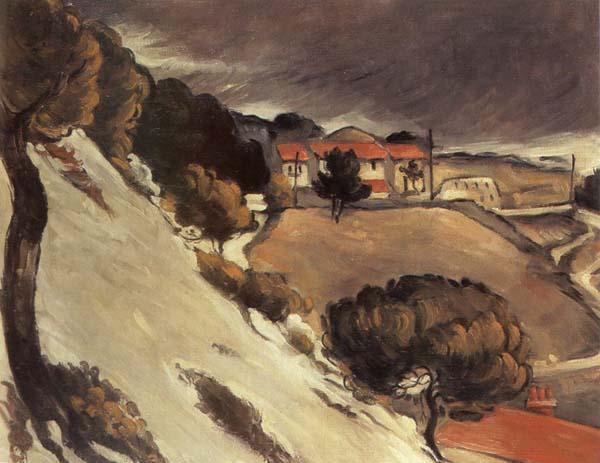 Paul Cezanne Fonte des neiges a l Estaque Sweden oil painting art
